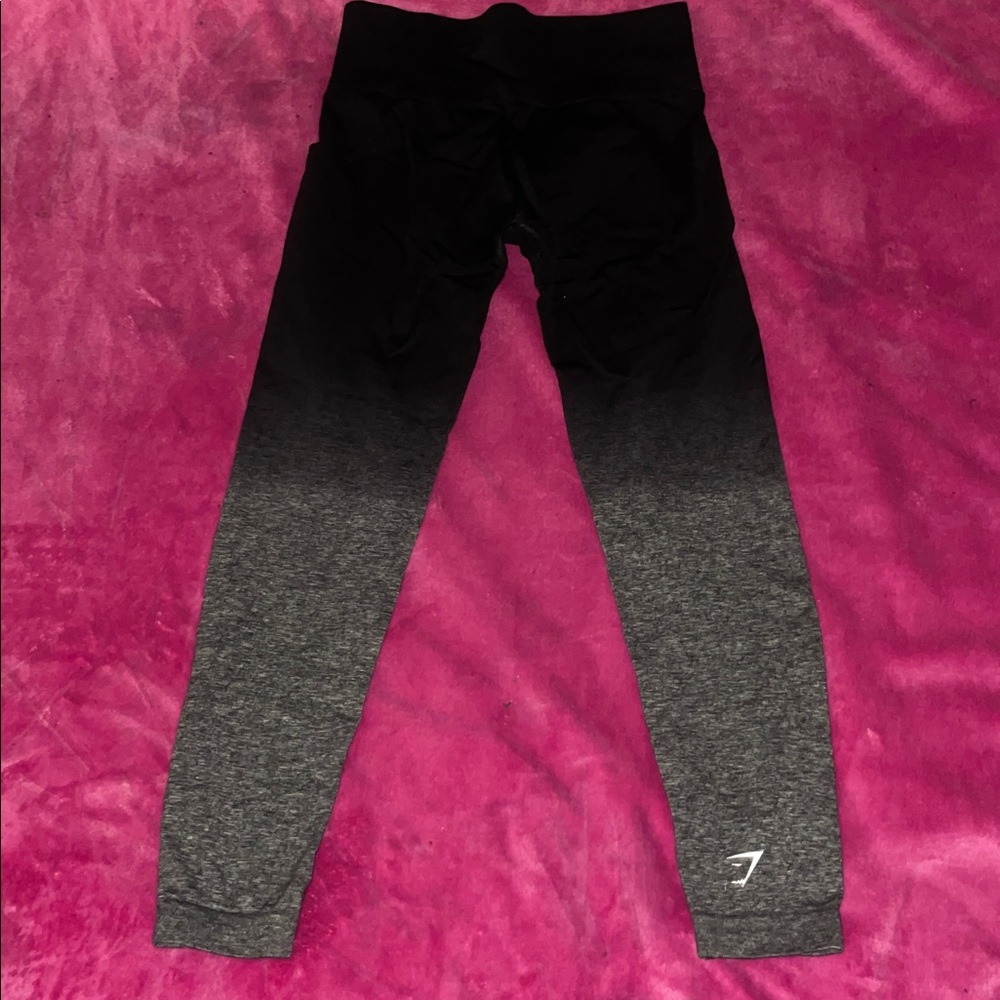 Gymshark Women's Black to Grey Gradient Leggings